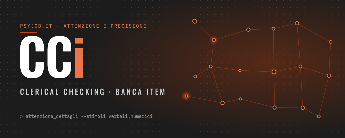 CCi, Clerical Checking Item Bank: test di attenzione e precisione
