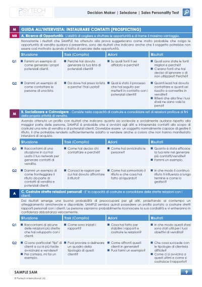 Report SPT Selezione: guida all’intervista sul prospecting